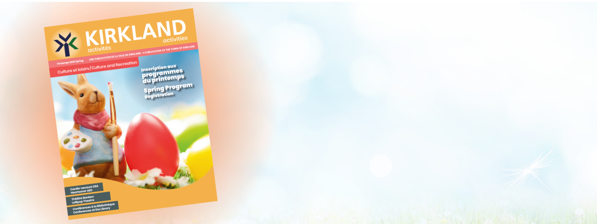 Consultez la nouvelle Brochure d’activités Culture et Loisirs Printemps 2025!